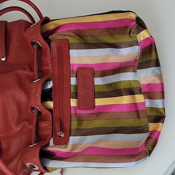 Tignanello Leather Bucket Bag Scarlett Red - Picture 8 of 16